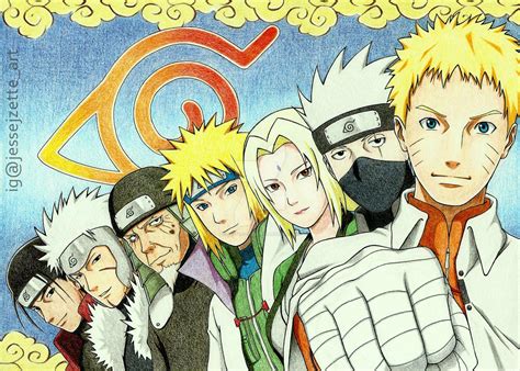 Who are all the Hokages in Naruto .
